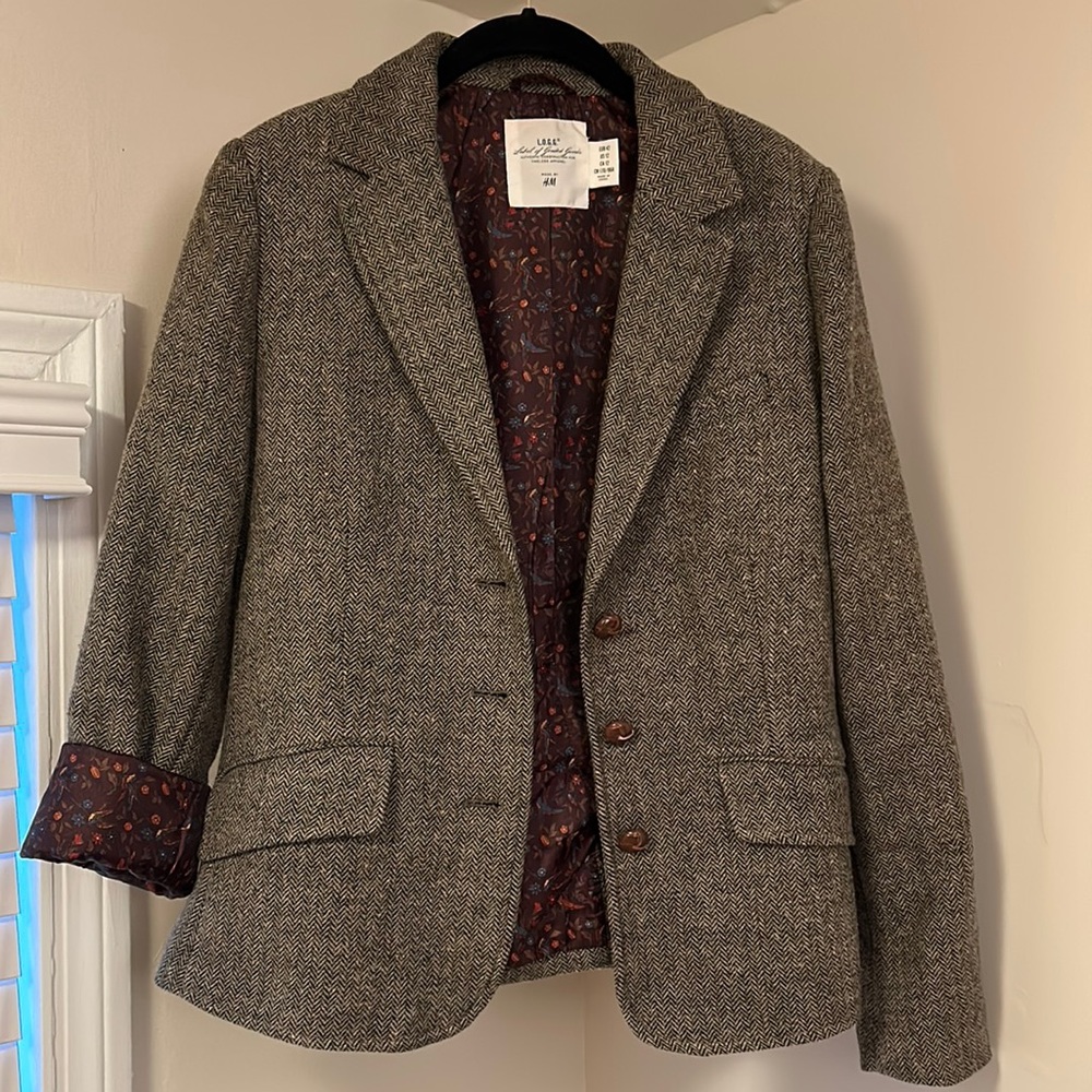 H&M LOGG Tweed Blazer size 12